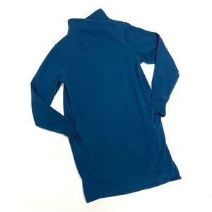 Athleta Cozy Karma Mock Neck Dress in Blue